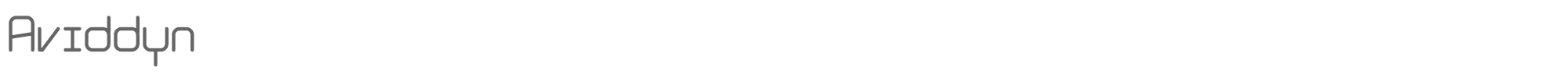 Sample characters Aviddyn Font